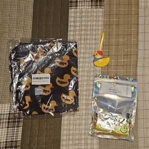 NWT Jeep Car Freshie Ducks And Jeep Duck Zippered Drawstring Bag/Backpack